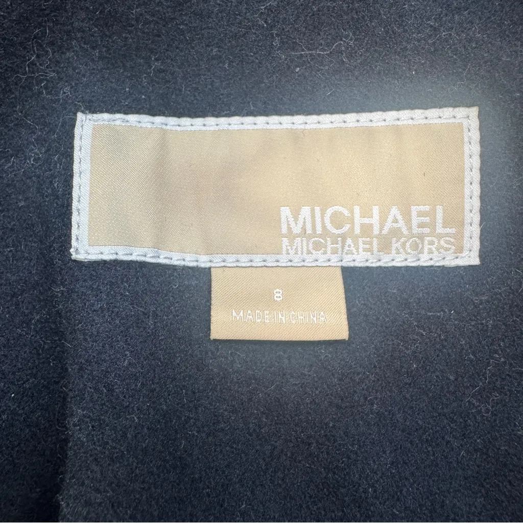 Michael Kors Wool Blend Peacoat Blue Size Small - Image 6