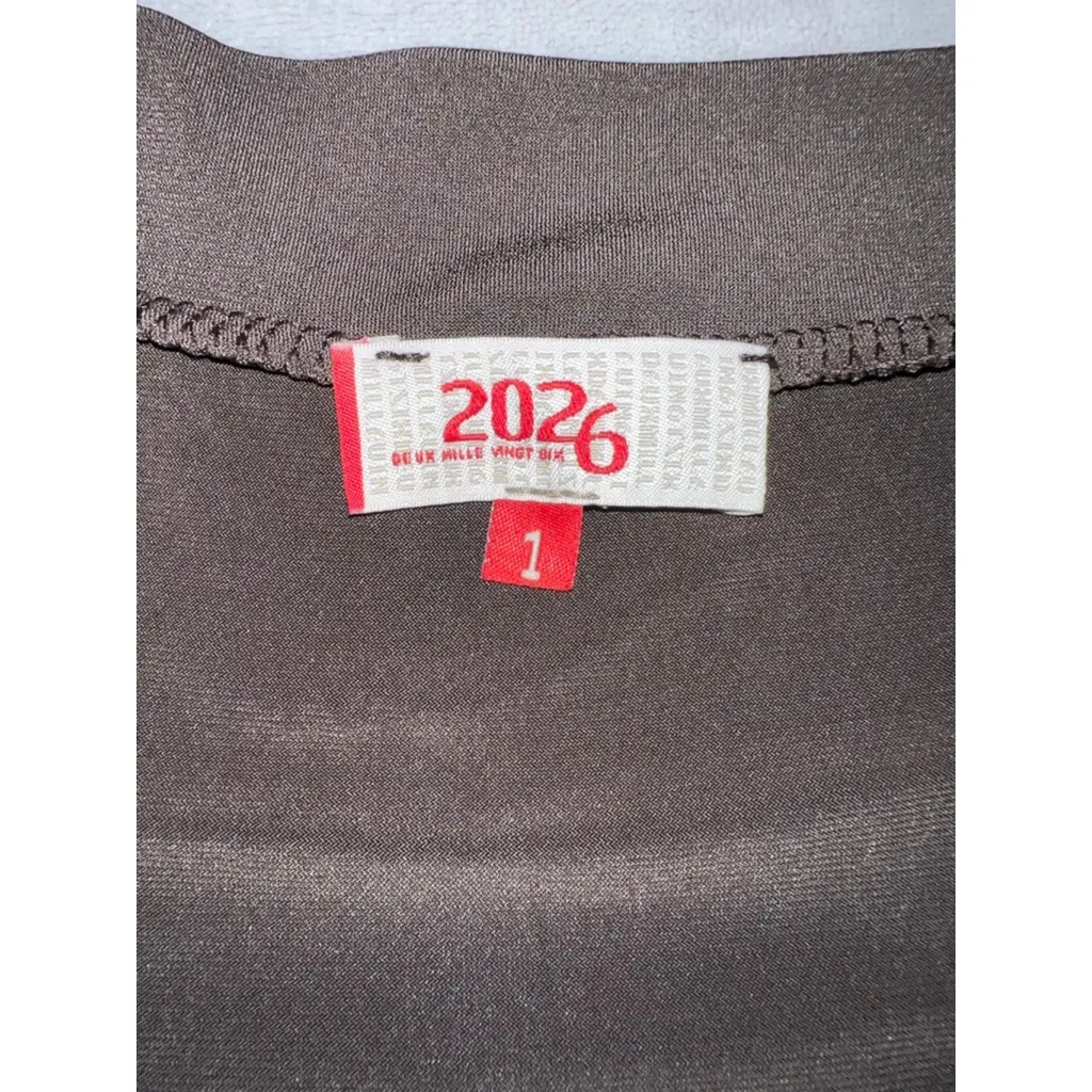 Women's 2026 Brown Long Sleeve Dress Cop Copine Euro Grunge - Image 7