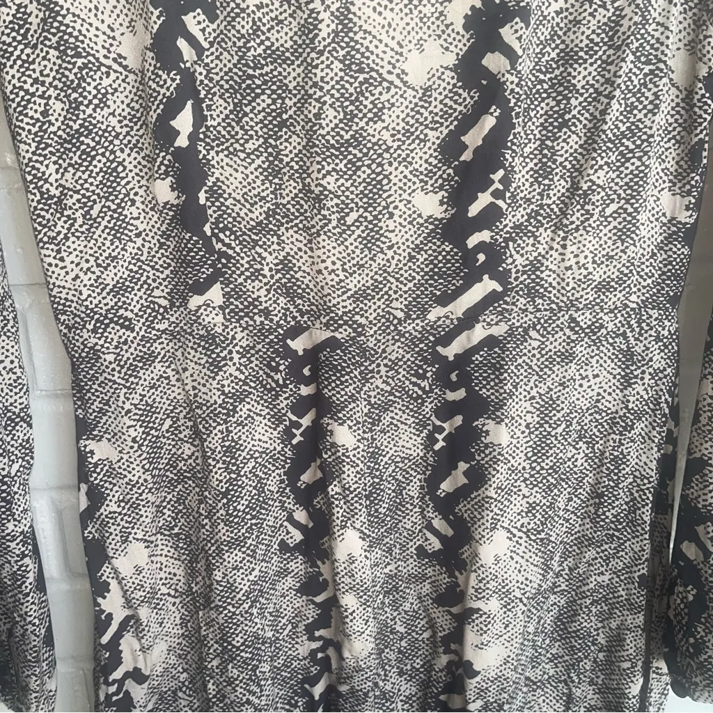 NWT Anthropologie Bel Kazan $148 Snakeskin Odessa Midi Dress Front Slit L Brown Size L - Image 11