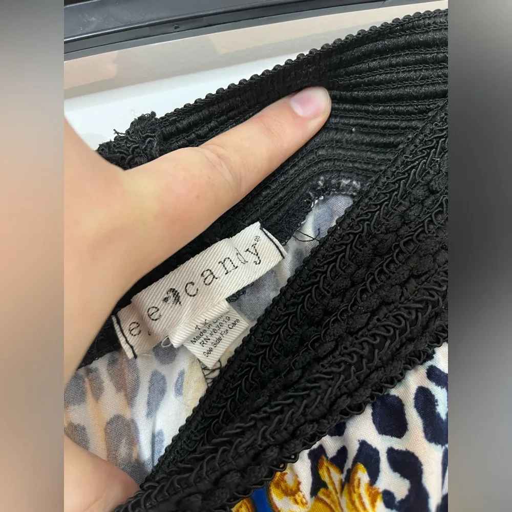 Eyecandy Baroque Ornate Gold Leopard Chains LuxuryStretchy Spandex Shorts Sz 1X - Image 11