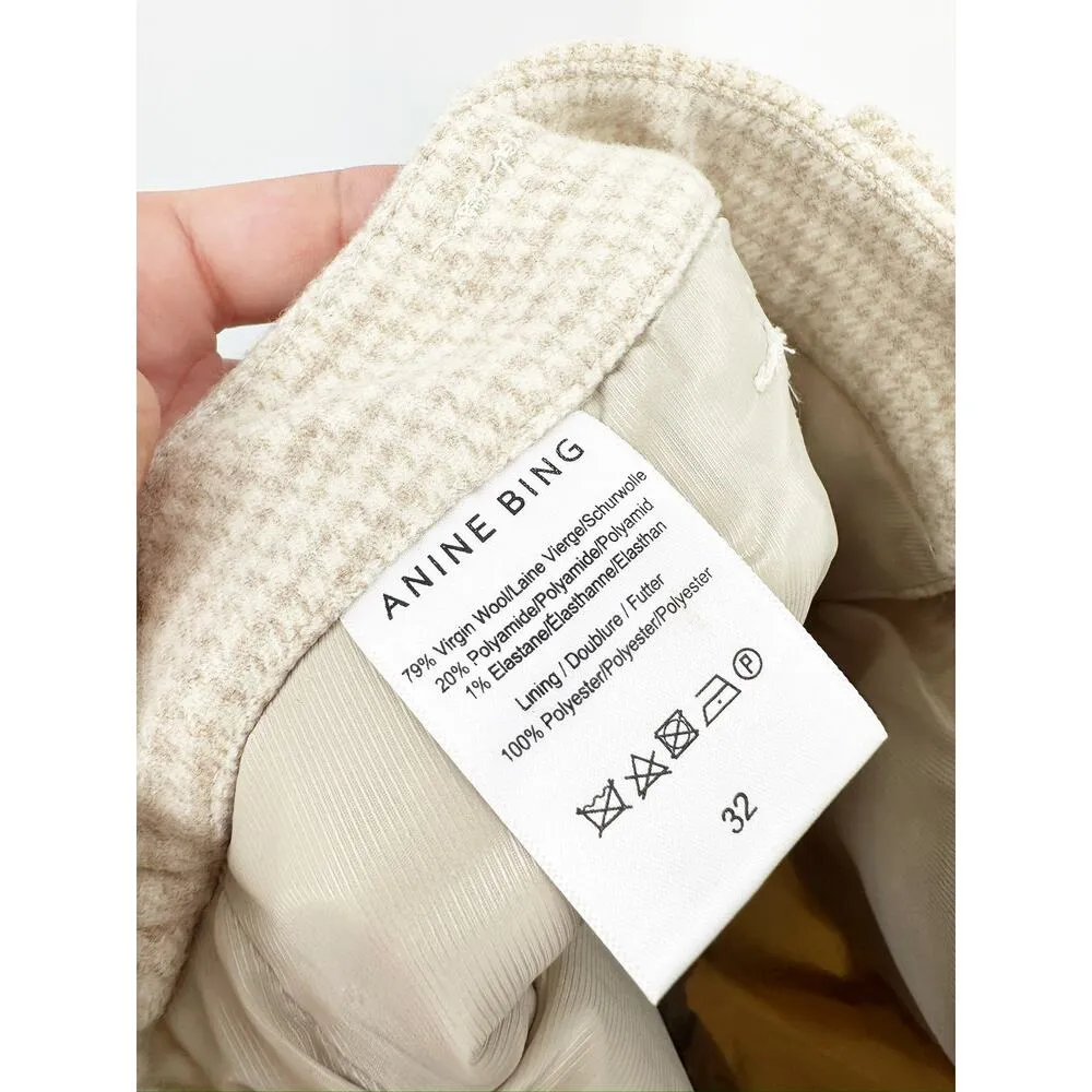 Anine Bing Joelle Trouser in Multi Wool Blend 32 Split Hem - Image 7