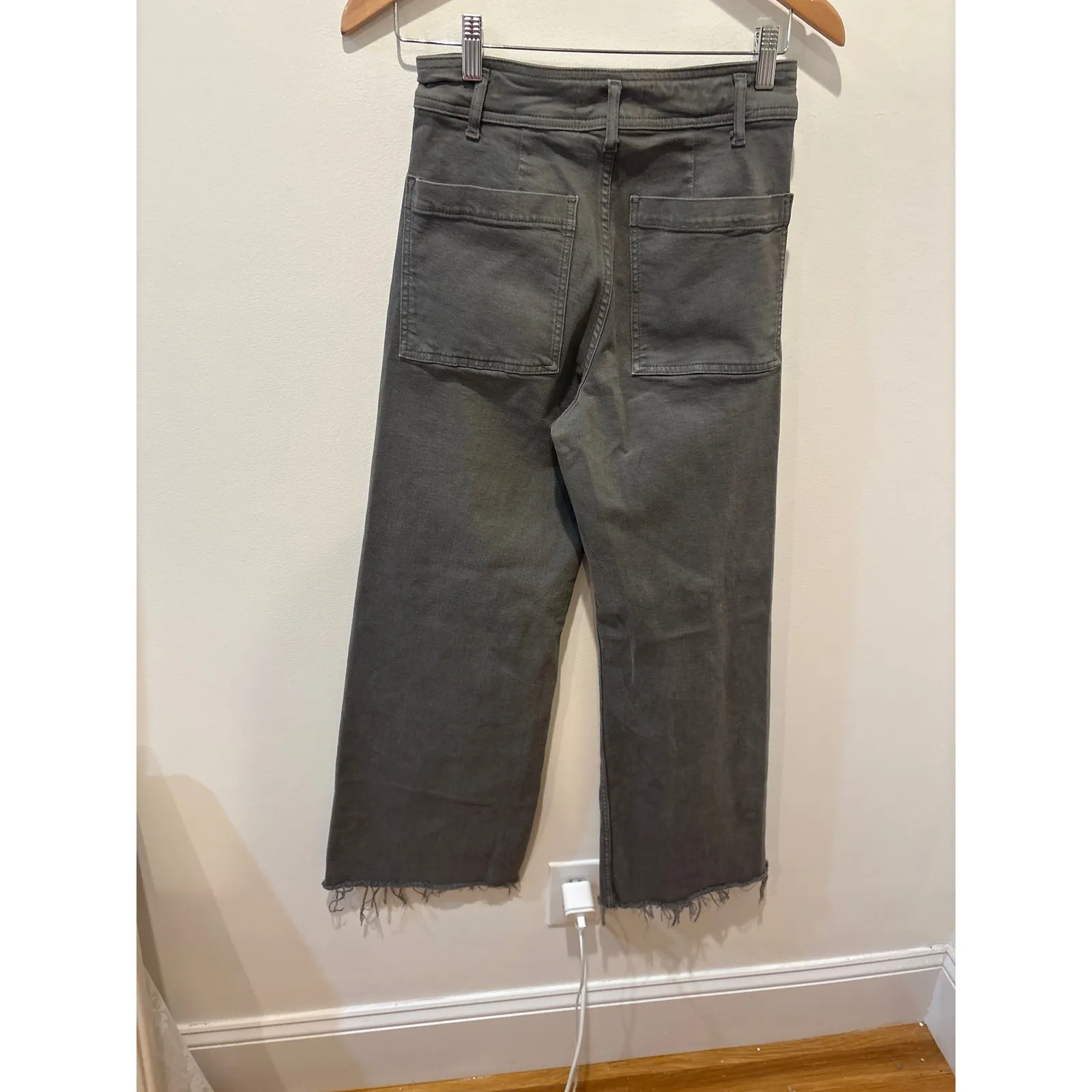 Zara Marine Straight Wide Leg Pants Size 4 - Image 2