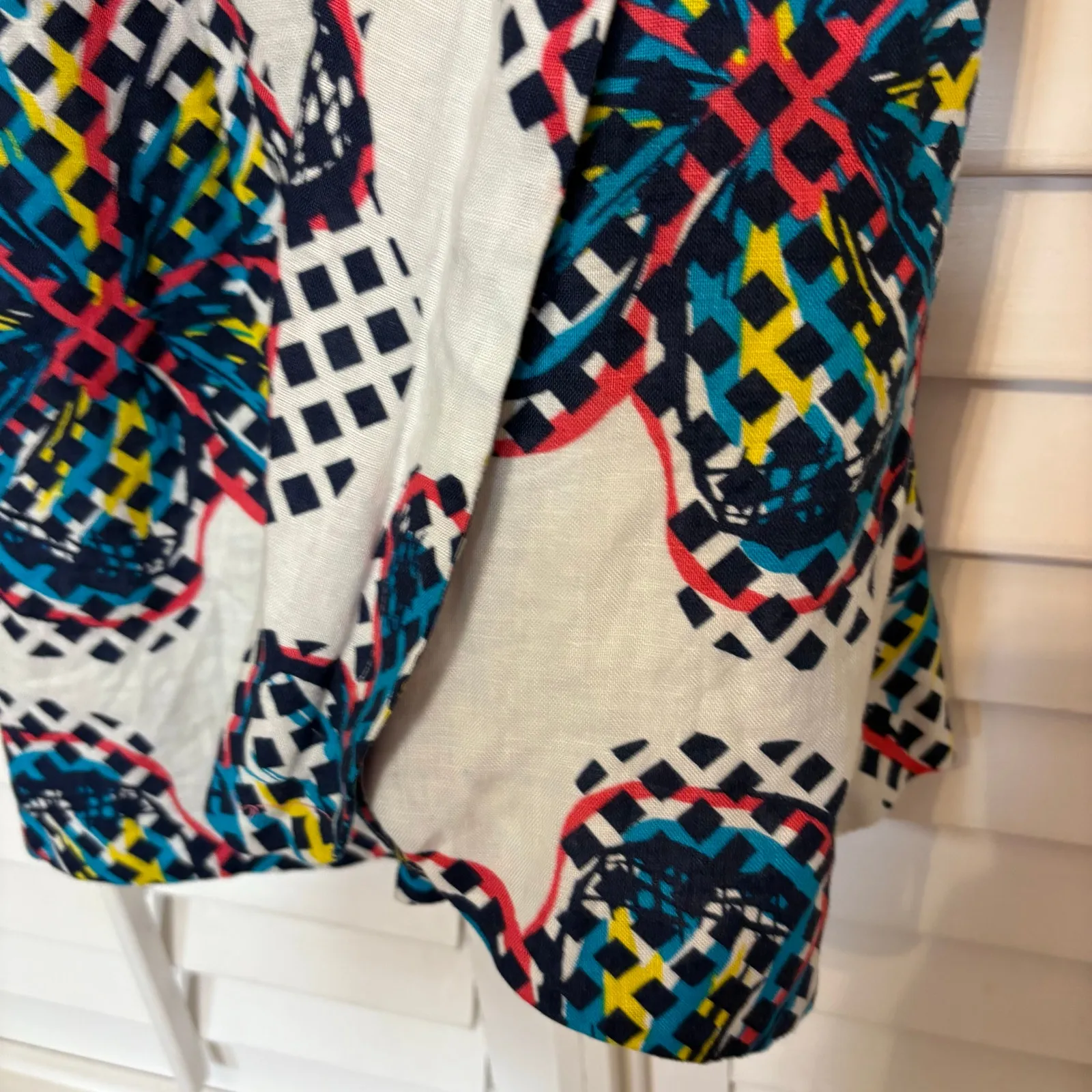 Kaari White Floral Linen Dress‎ Size 6 - Image 5