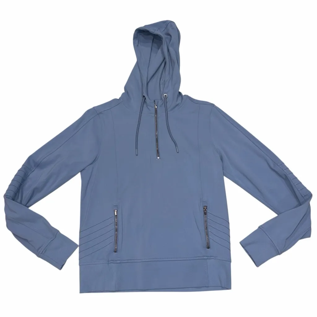 Athleta Periwinkle Blue Venice Moto Hoodie Jacket size XS - Image 4