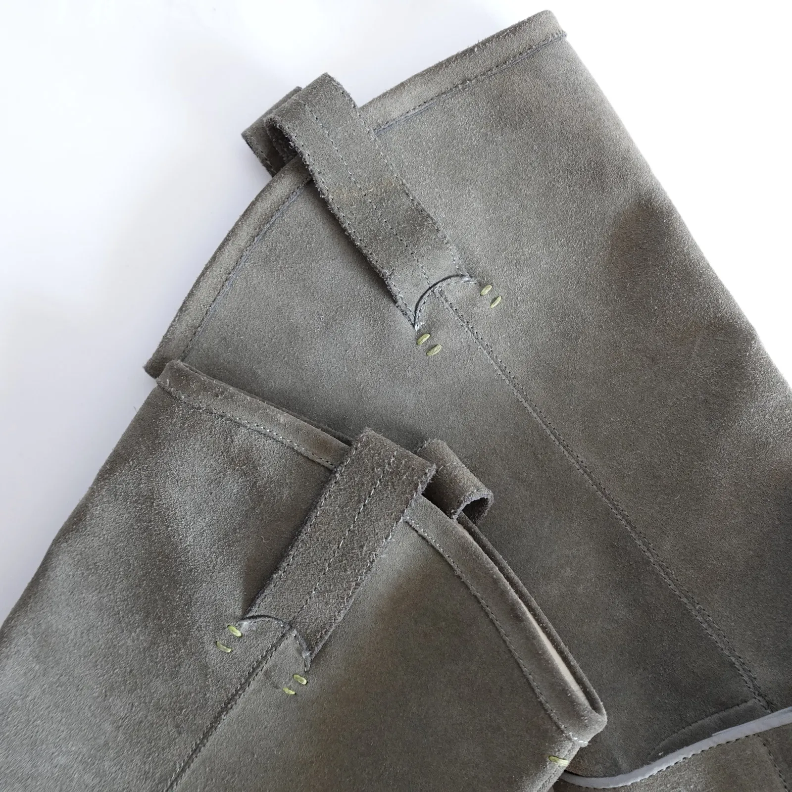 Anthropologie Terra Plana Grey Suede Country Western Cowboy Boots - Image 13
