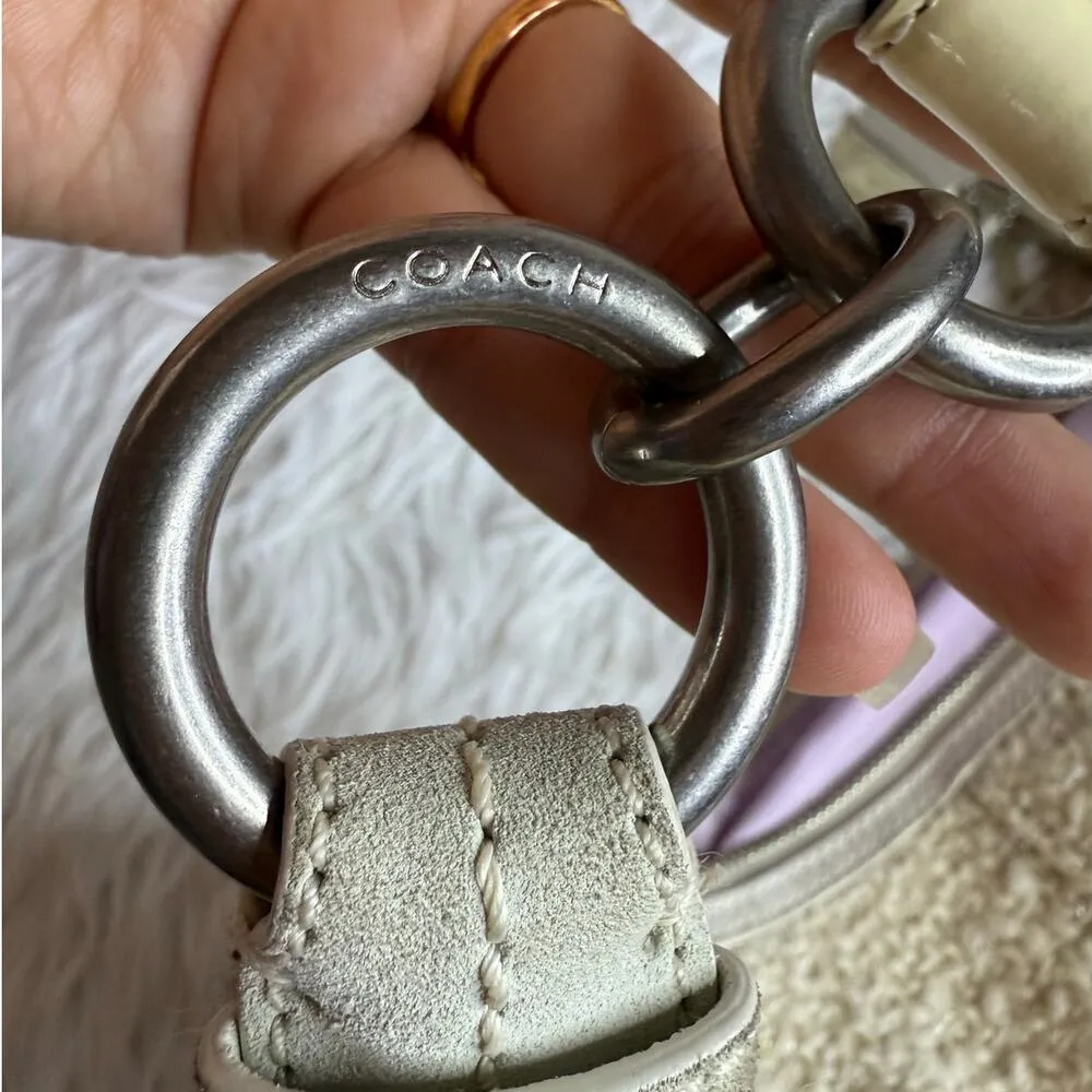 RARE! Coach Vintage Chelsea Tweed Hobo In Sequin Tea Rose Hobo Shoulder Bag - Image 13