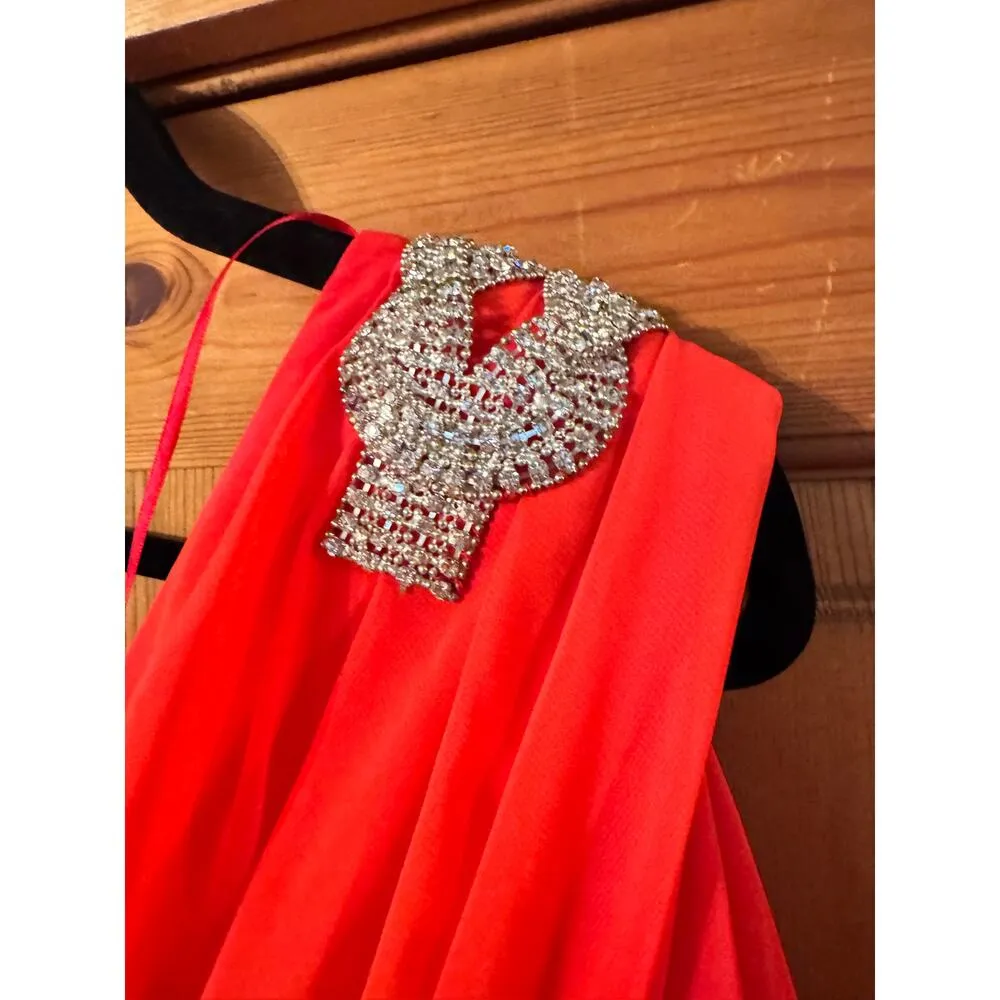 Vintage Cache' formal one-shoulder embellished mini 80's 90's prom formal 6 - Image 2