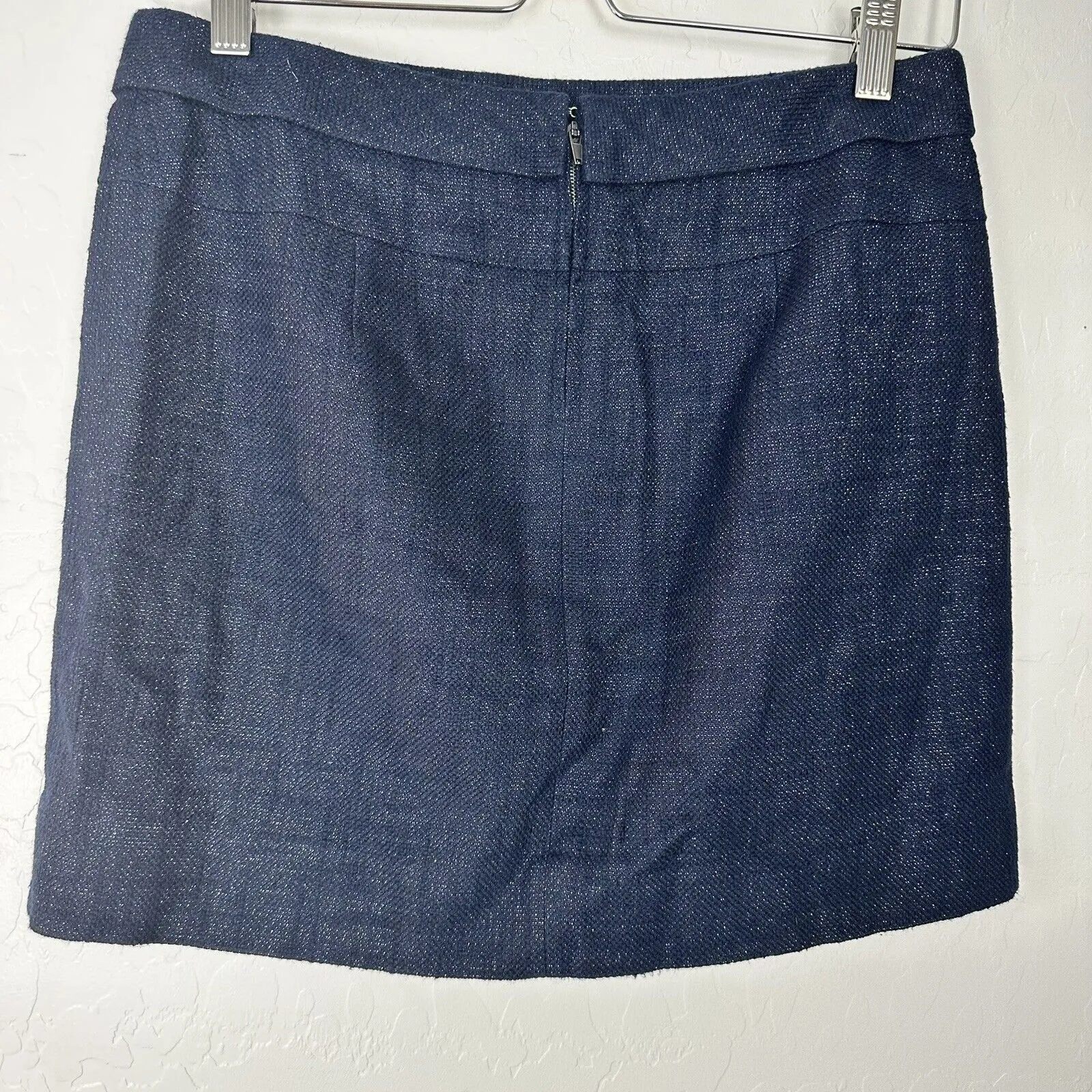J. Crew Women's Navy Mini Skirt Sparkle Glitter Size 2 - Image 4