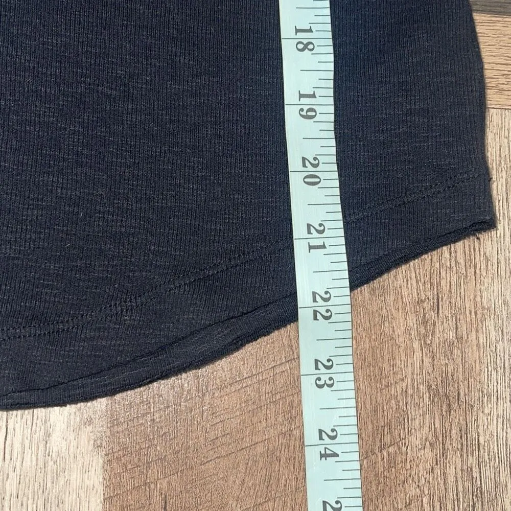 Free People Womens Ribbed Emmy Lou Lace-Up Stretch Tank Top Black‎ Small - Image 7