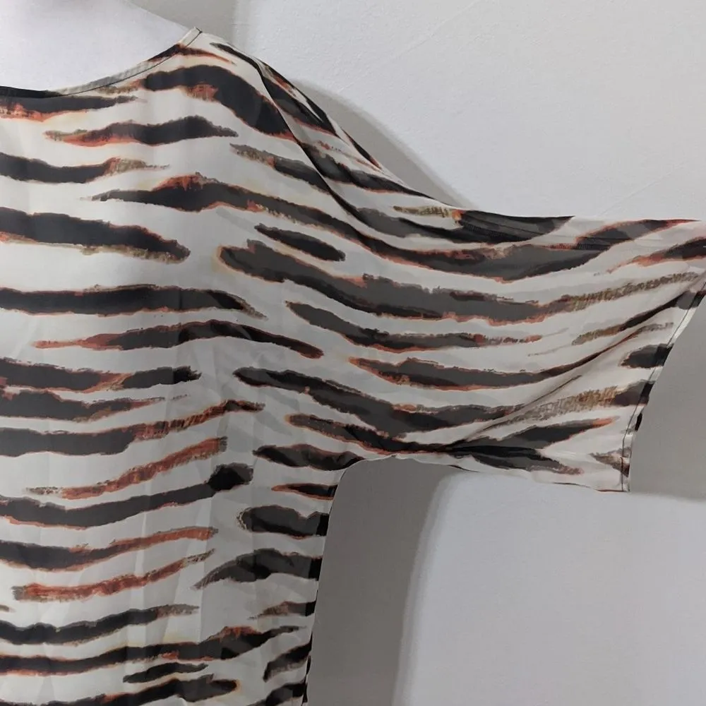 BB Dakota Tiger Striped Tunic Size XS BB Dakota Oversized Sheer Tunic - Image 4