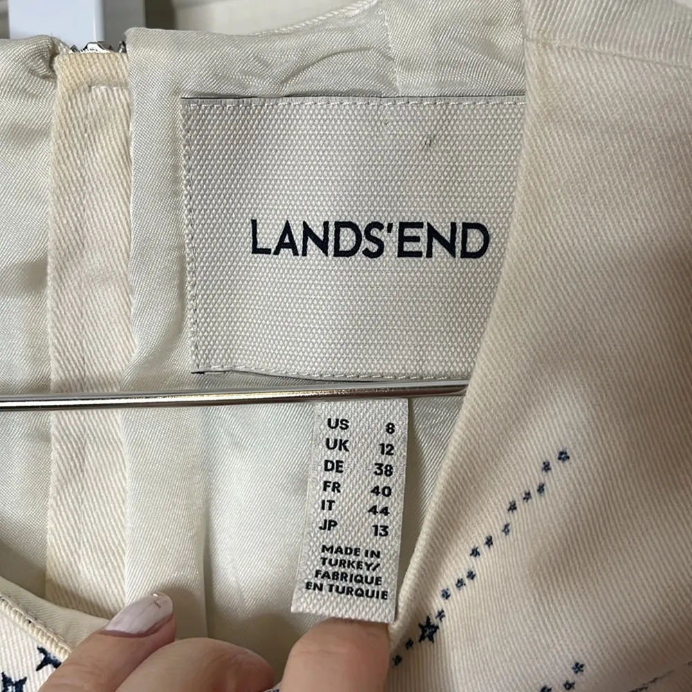 Lands’End Womens 4th Of july Dress Us Stars White Size 8 - Image 3