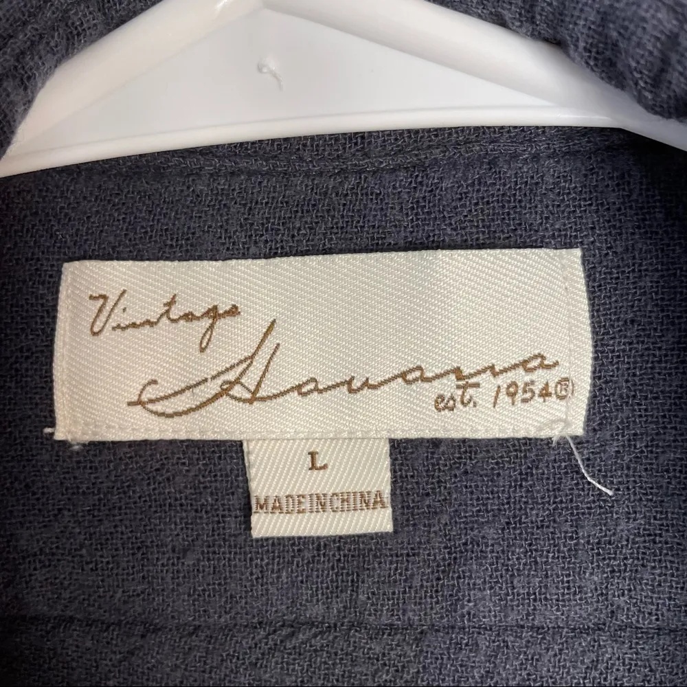 Vintage Havana Sweater Jacket Dark Navy Blue Striped Sleeves Draped Tie Soft - Image 3