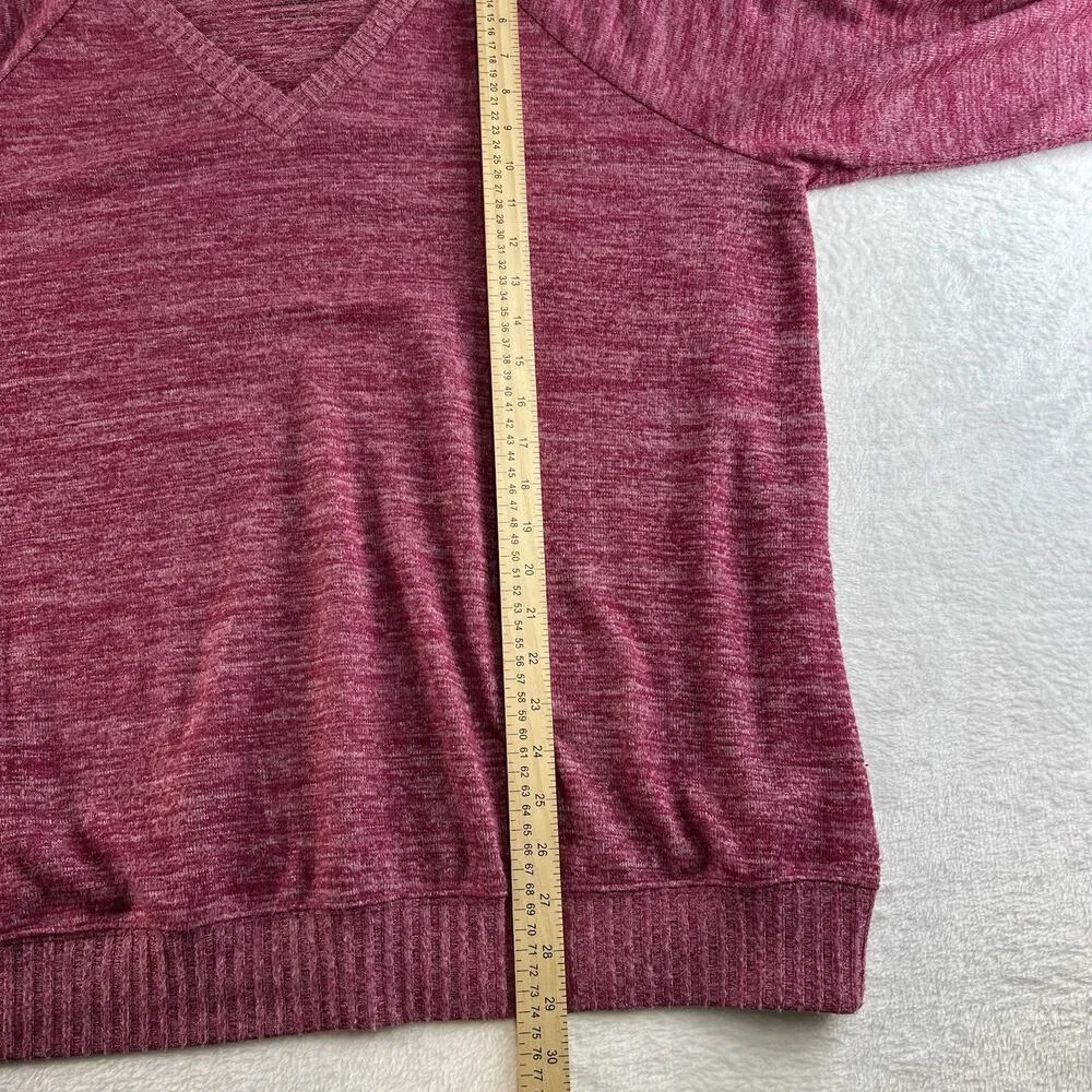 Torrid Plus 2 2X Sweatshirt Super Soft Plush V-Neck Lace Pieced Sleeve Raglan - Image 10