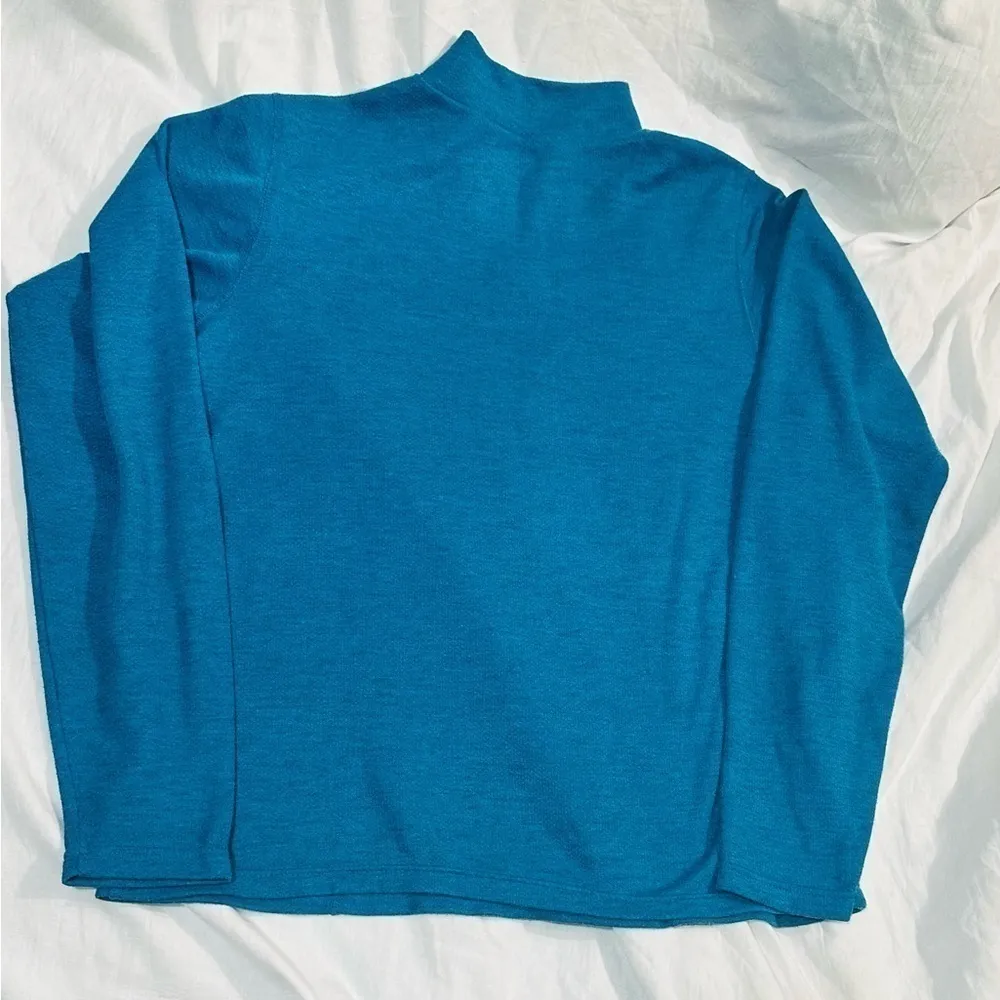 Ladies North Face 1/2 Zip Medium Pullover Athleisure Outfoor Sporty Active Blue - Image 3