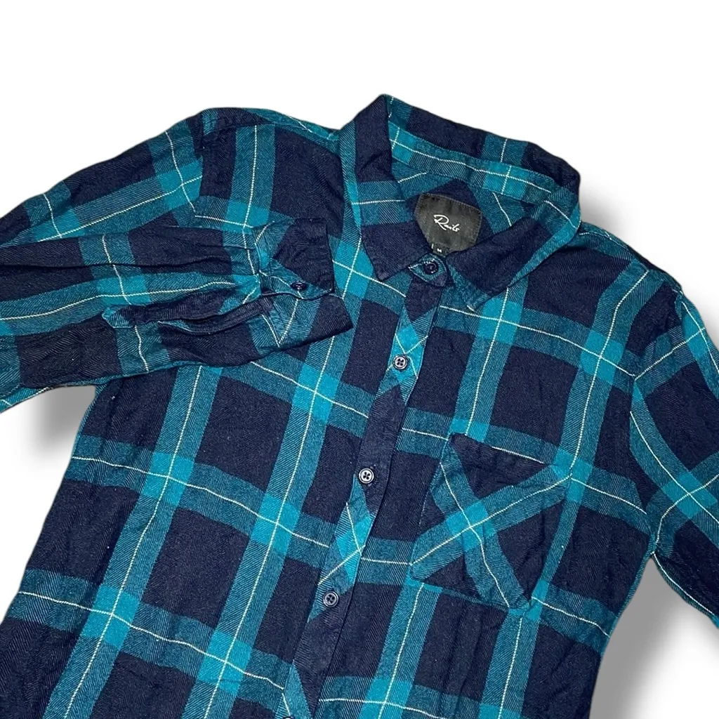Rails Plaid Pine Long‎ sleeve Button Up Shirt Size Medium - Image 3