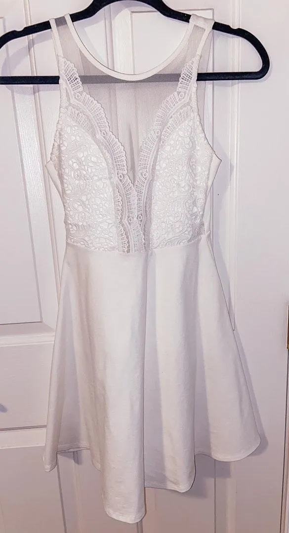 Lulus Lace Detail White Dress - Image 2