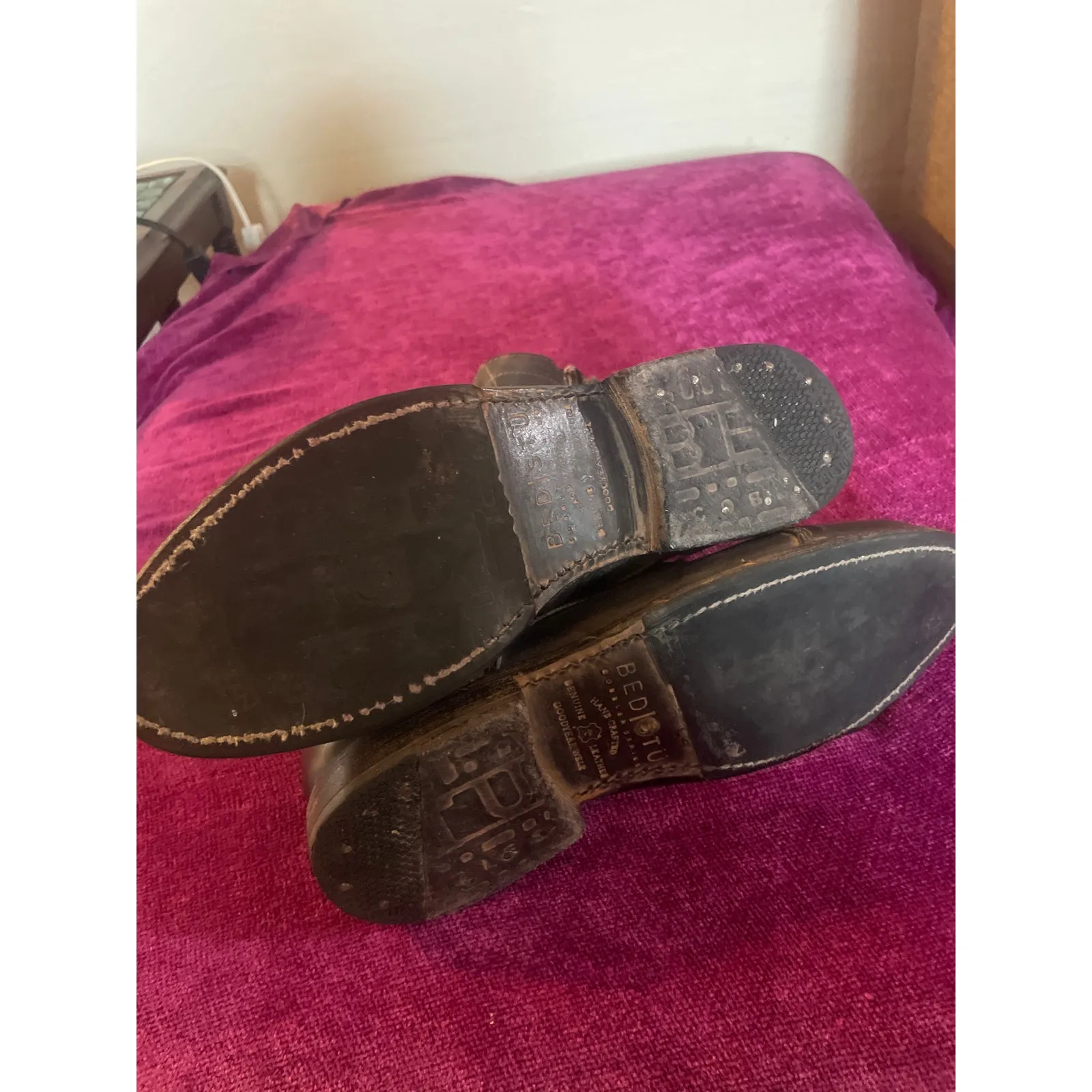 BED STU Bonnie Combat Boots Leather Size 6 Lace Up BADDIE RUGGED GRUNGE FAIRY Black - Image 4