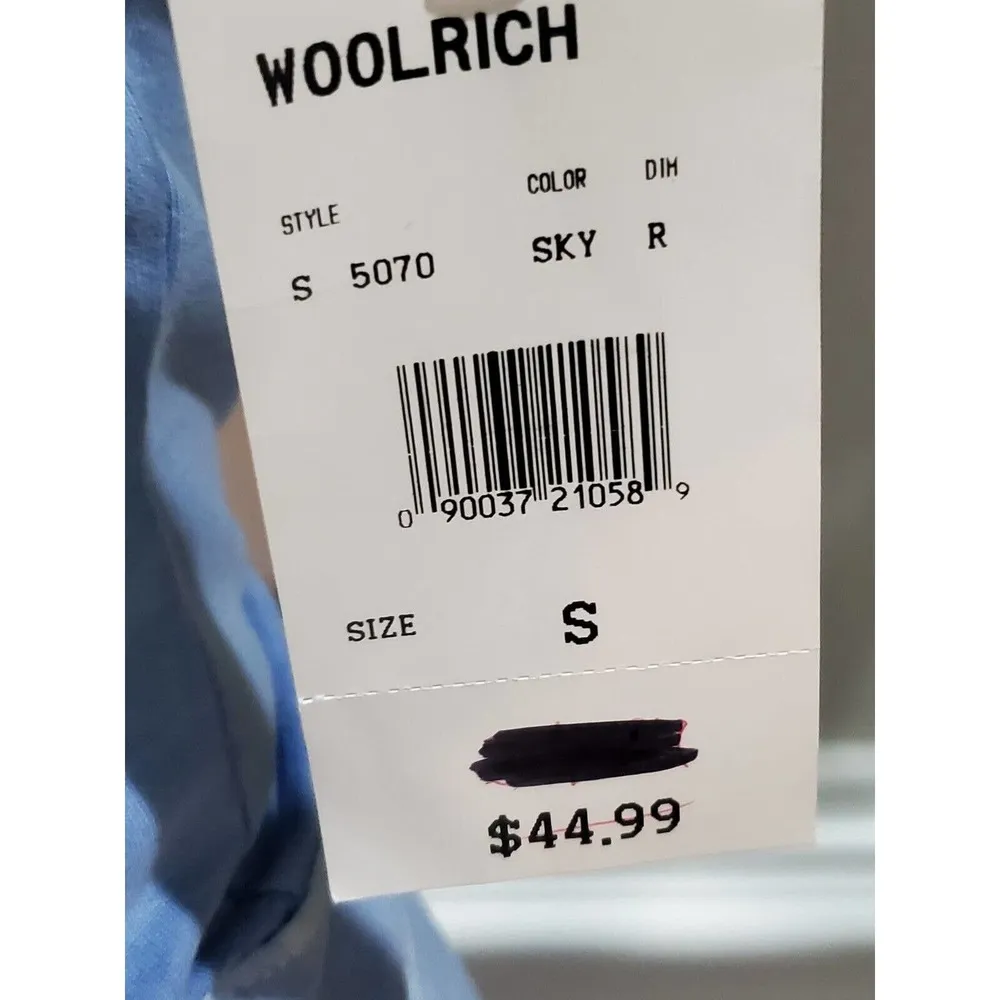 Woolrich Womens Blue 100% Cotton Sleeveless Round Neck Knee Length Dress Small - Image 5