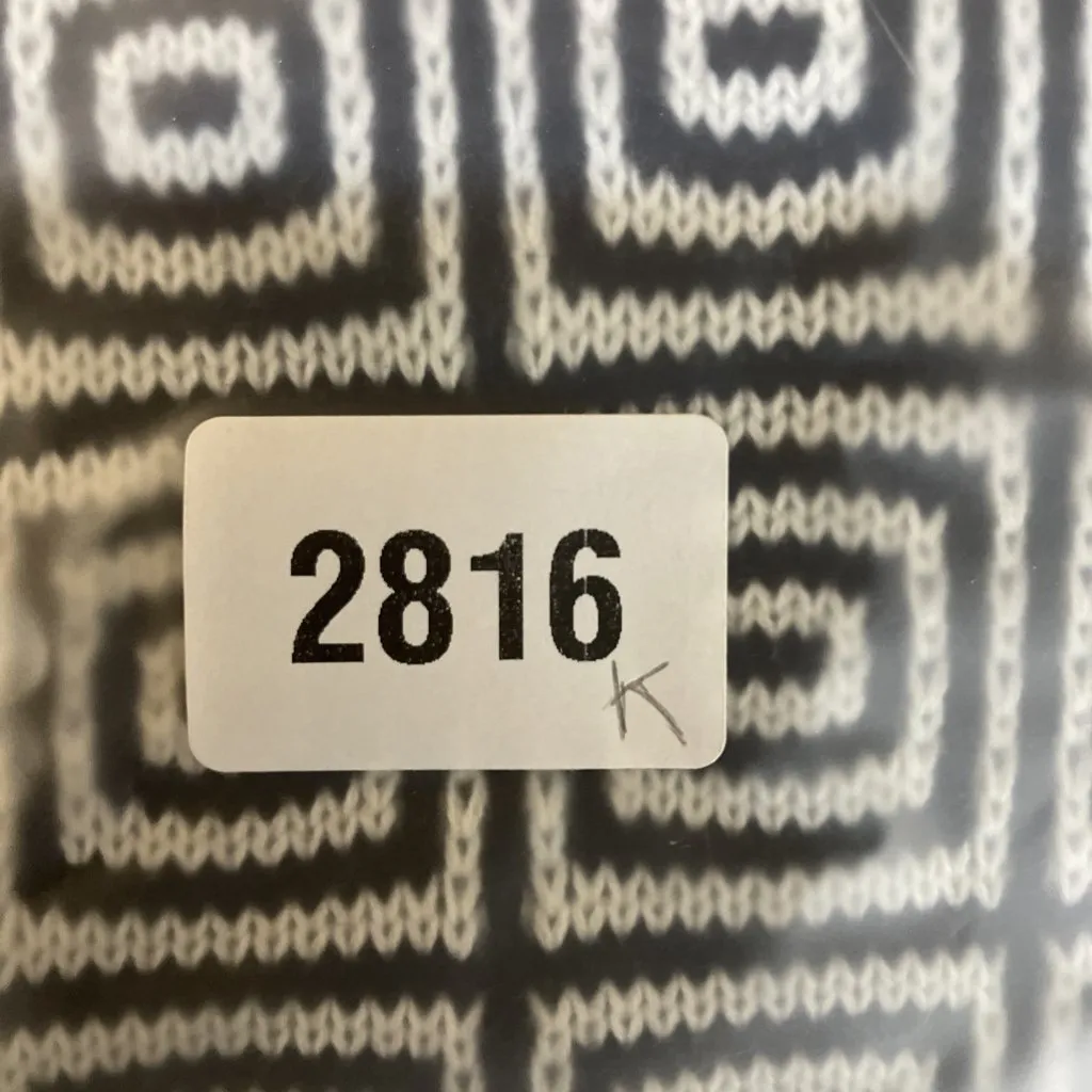 Vintage Womens Joan Leslie 1X Black Sequin Geometric Sweater Short Sleeve Career White - Image 8