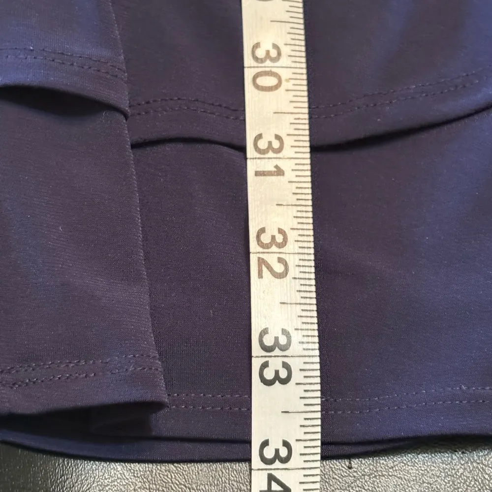 $125 LAUNDRY BY SHELLI SEGAL Navy Blue Tulip Tiered Sleeveless Cocktail Dress 4 - Image 13