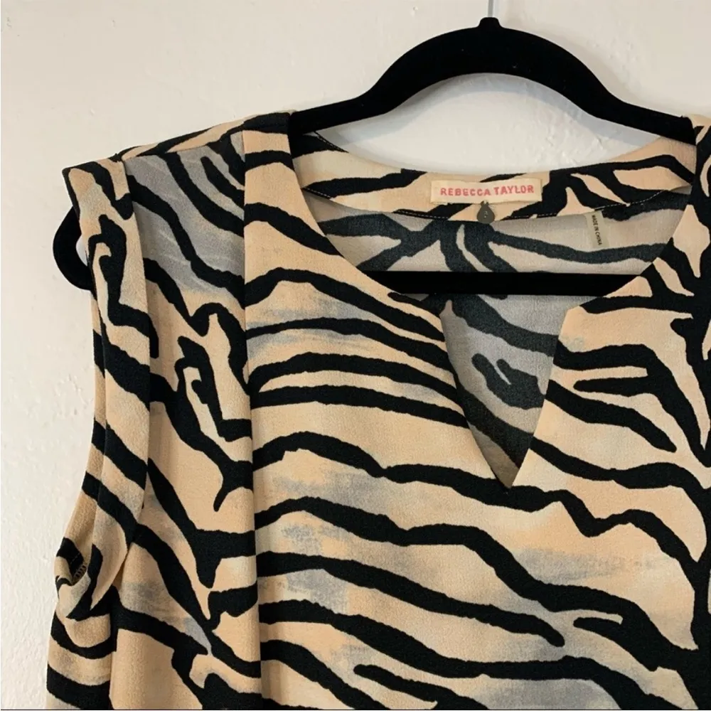 Rebecca Taylor | GORGEOUS Fall Tiger Animal Print Shift Dress 2 - Image 5