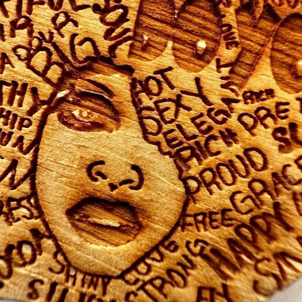 African woman large DO YOU? Statement earrings - Image 2