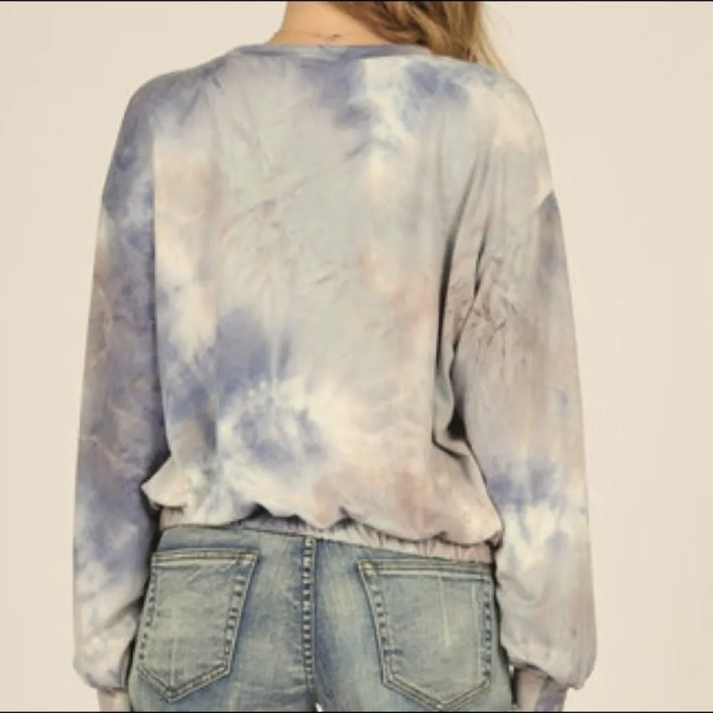 NWT Vintage Havana Windstorm Tie Dye Blouson Sleeve Pullover | Medium - Image 3