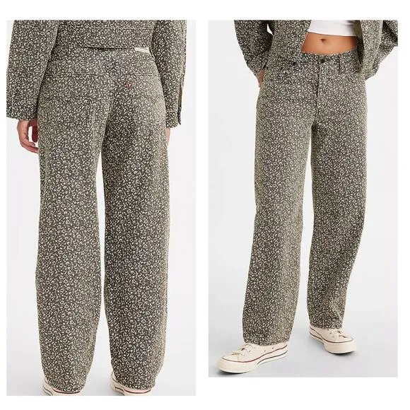 Levi's Wellthread Baggy Dad Jeans Size 27x30 Moonflower Black Oversized NWT - Image 2