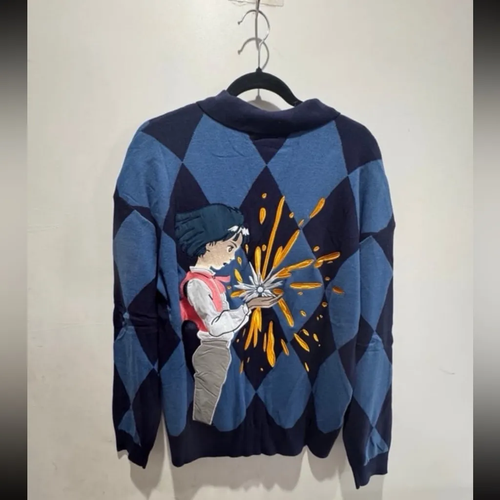 Studio Ghibli Howl's Moving Castle Calcifer Collared Women's Cardigan (XL) - Image 6