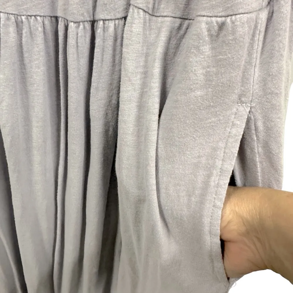 Z Supply Light Purple Gray Sleeveless Spaghetti Strap Cotton Maxi Pocket Dress L - Image 6