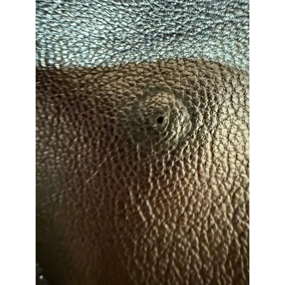 Mackage x Aritzia Metallic Gray Lamb Leather Moto Biker Jacket Small Chic Edgy - Image 8