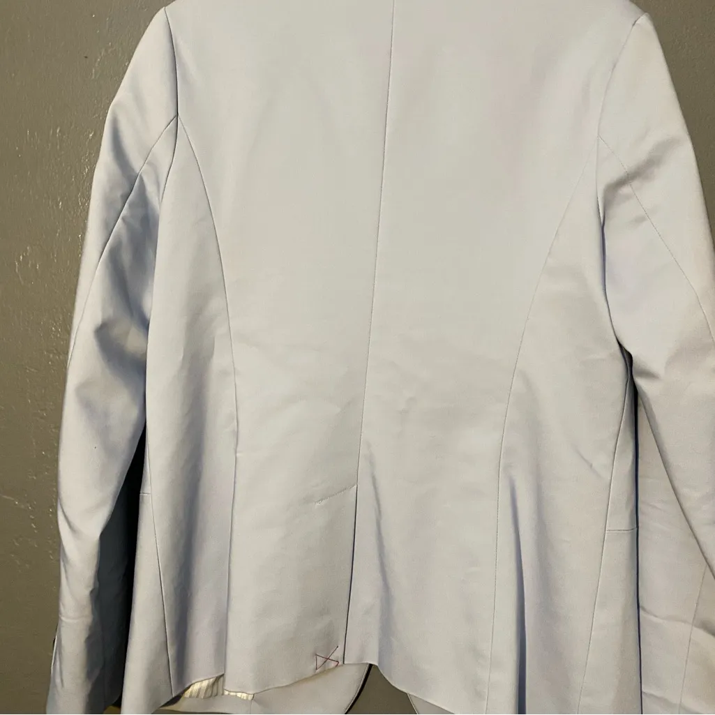 NWT A new Day lite blue long sleeved blazer size 14. 1 button close, pockets - Image 9