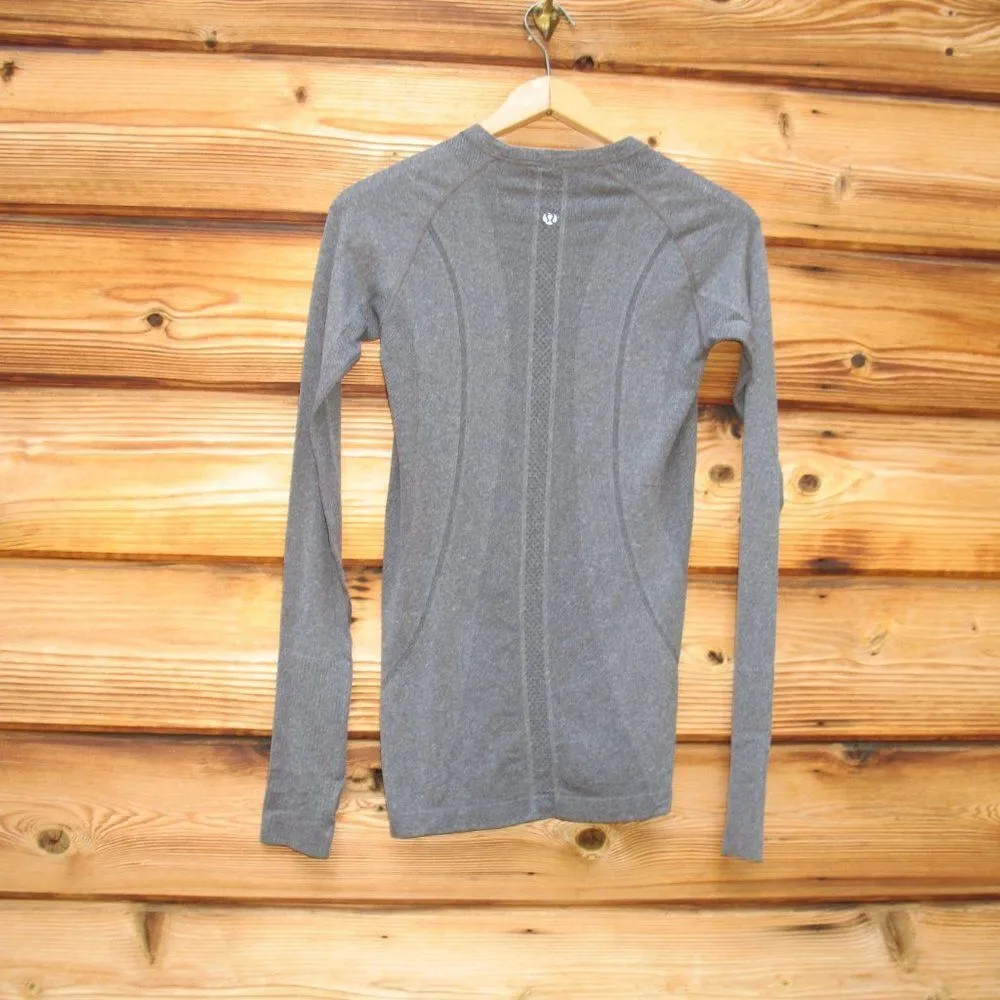 Lululemon  Swiftly Tech Long Sleeve Crew Heathered Black - Image 8