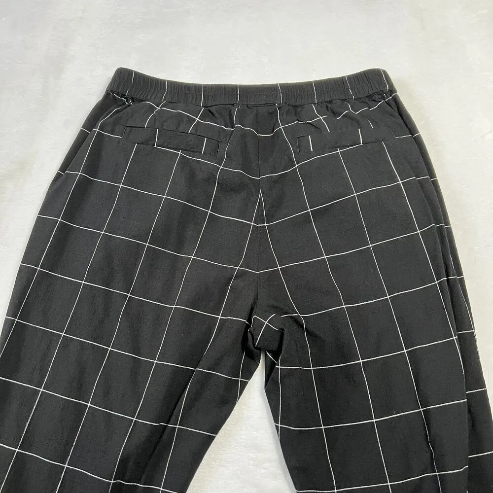 Marine Layer Pull On Allison Ankle Pants Size XS Petite Windowpane Lightweight - Image 9