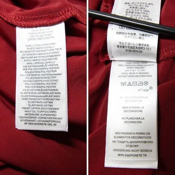 NWOT‎ Lauren Ralph Lauren matte jersey jewel feature dress, Ruby red, Size 10 - Image 9