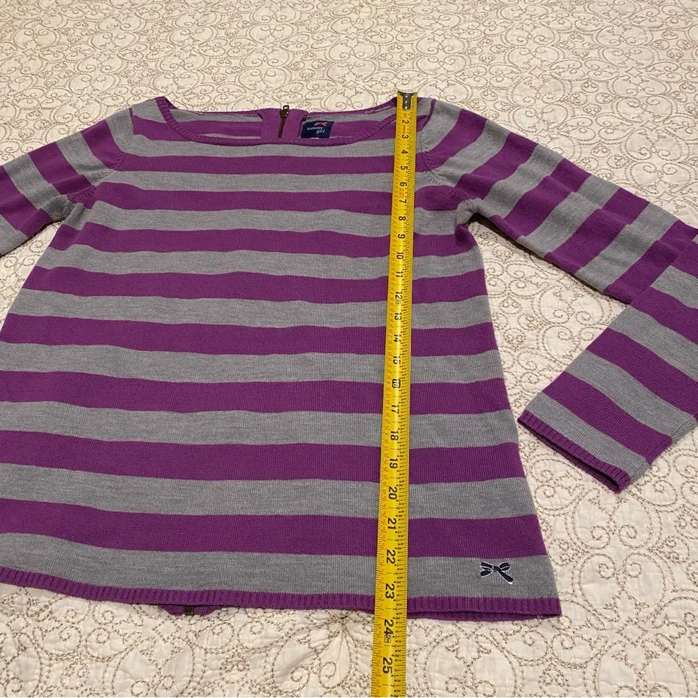 Tommy “Girl” Hilfiger Women’s Purple and Gray Long Sleeve Sweater Size Large - Image 4