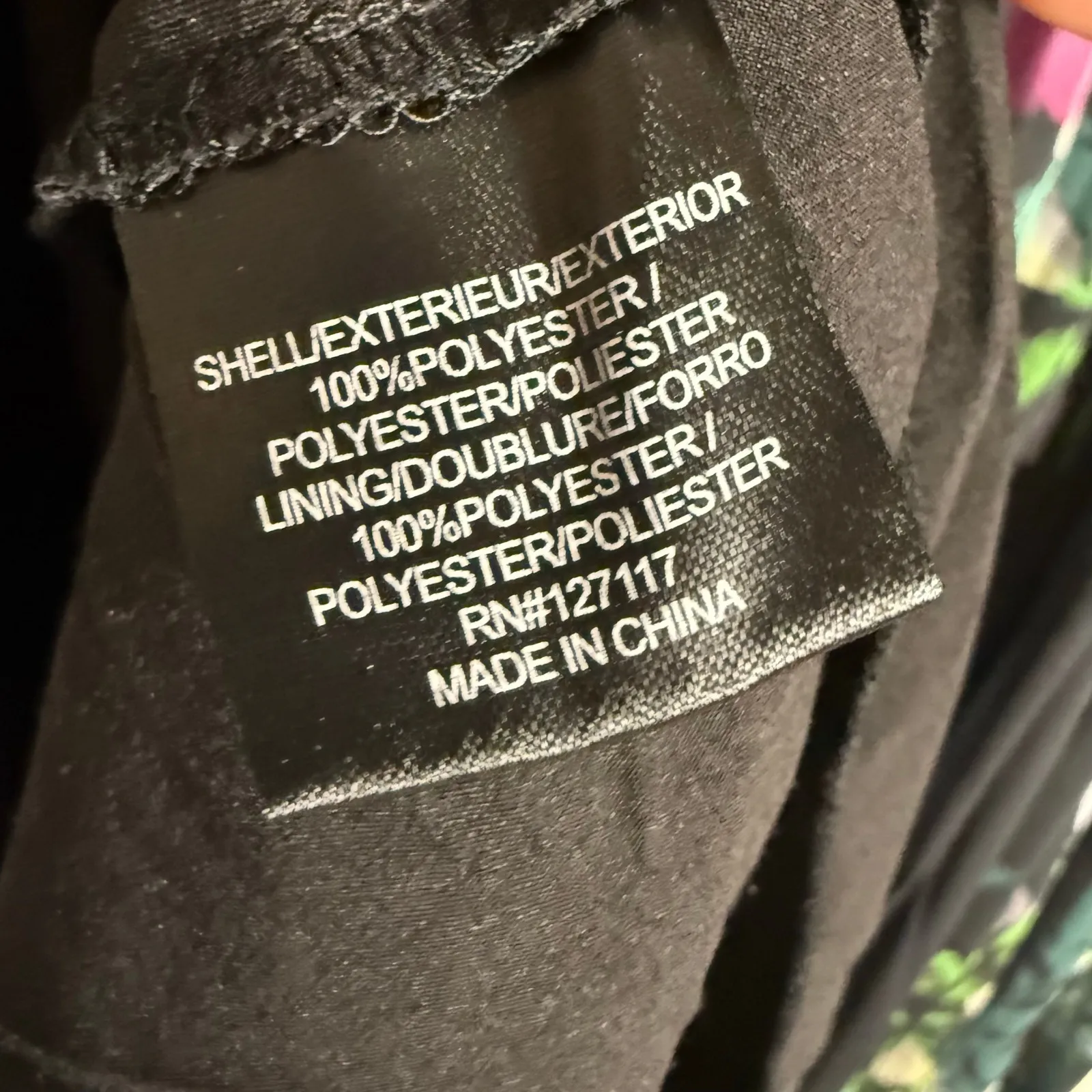 Badgley Mischka Black Floral Print Long Sleeve V-Neck Pleated Chiffon Gown 12 - Image 16