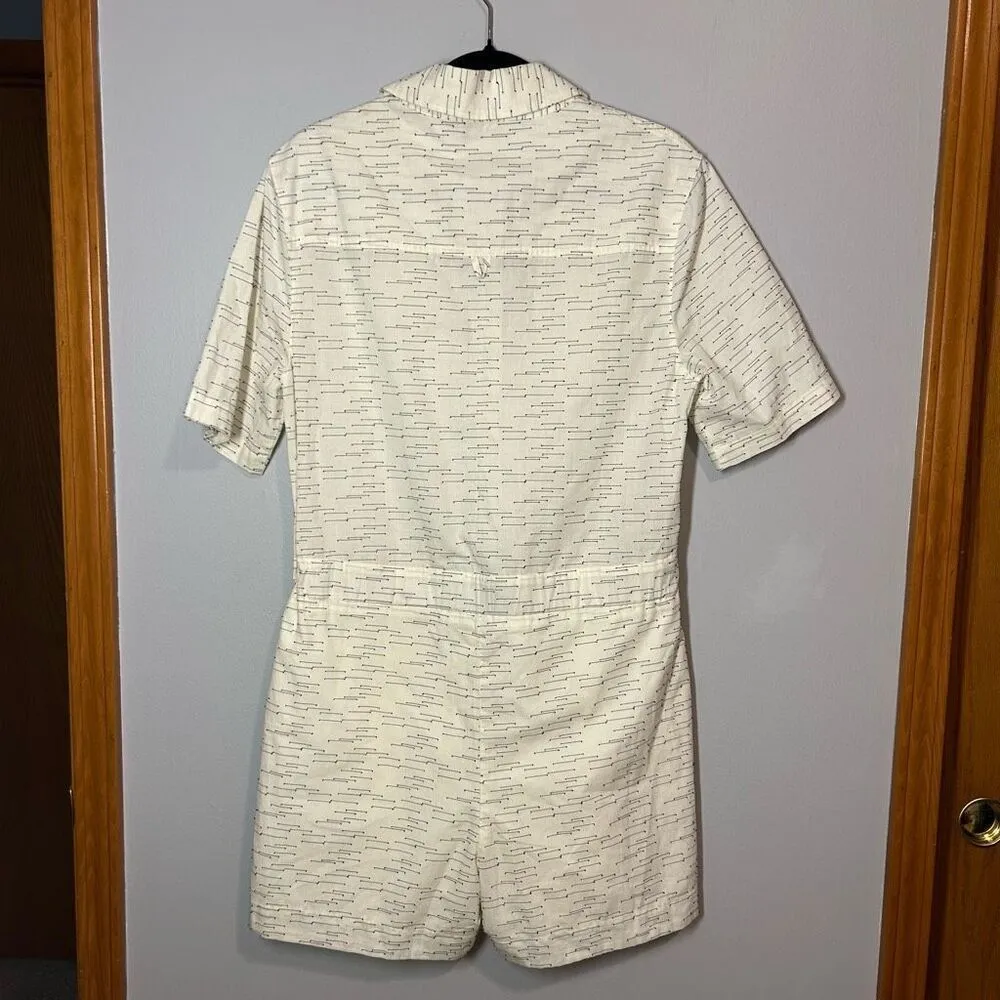 34N 118W Anthropologie Giana Utility Romper cream‎ size M NEW - Image 10