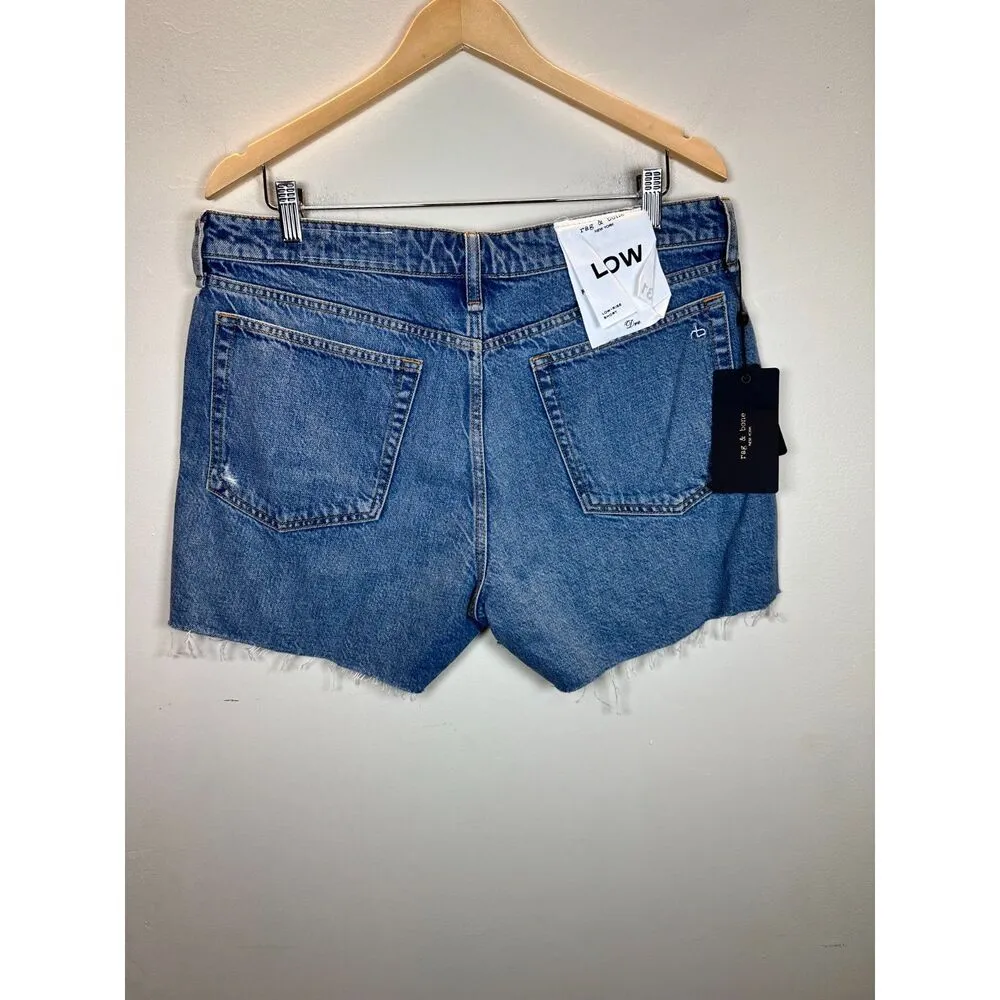 rag & bone Women's Size 31 Blue Dre Low-rise Denim Cut Off Shorts NWT - Image 5