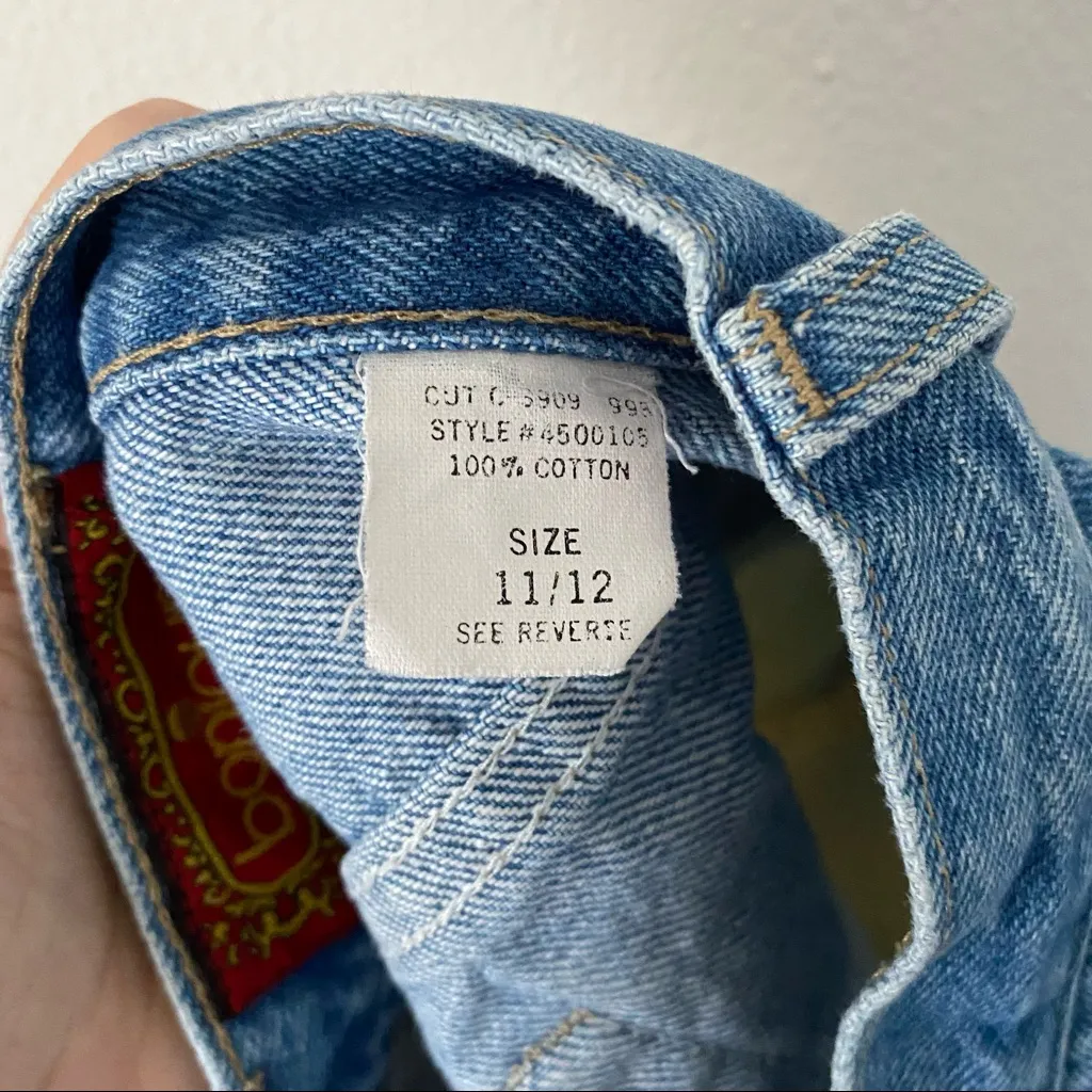 Bonjour Retro High Waisted Frayed Hem Jean Shorts Dip Dye Denim Size 27 - Image 8