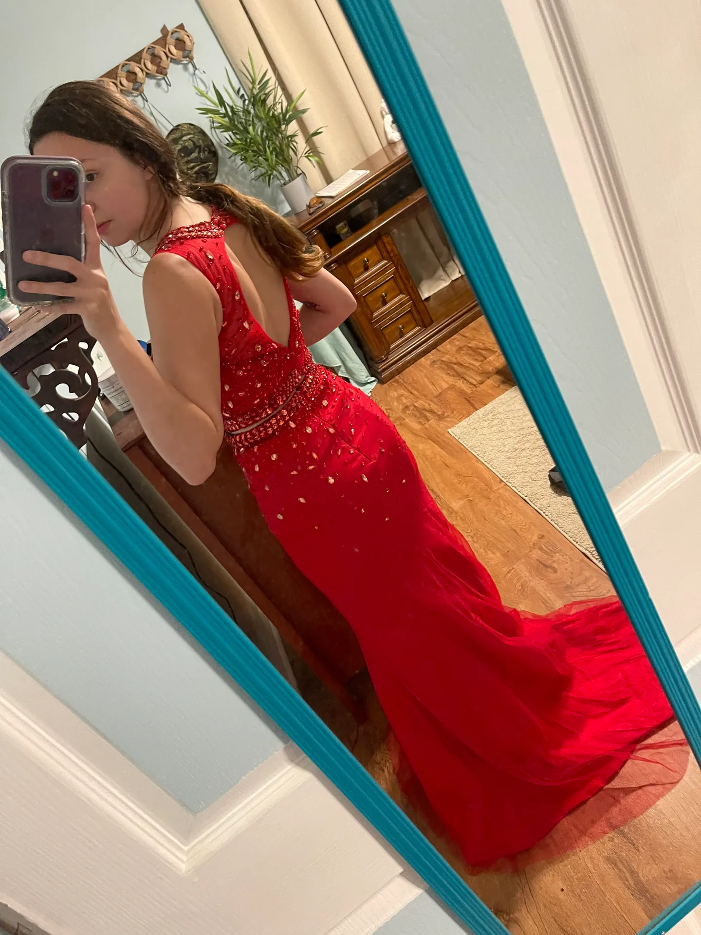 Milano Formals Milano Red Prom Dress  - Image 3