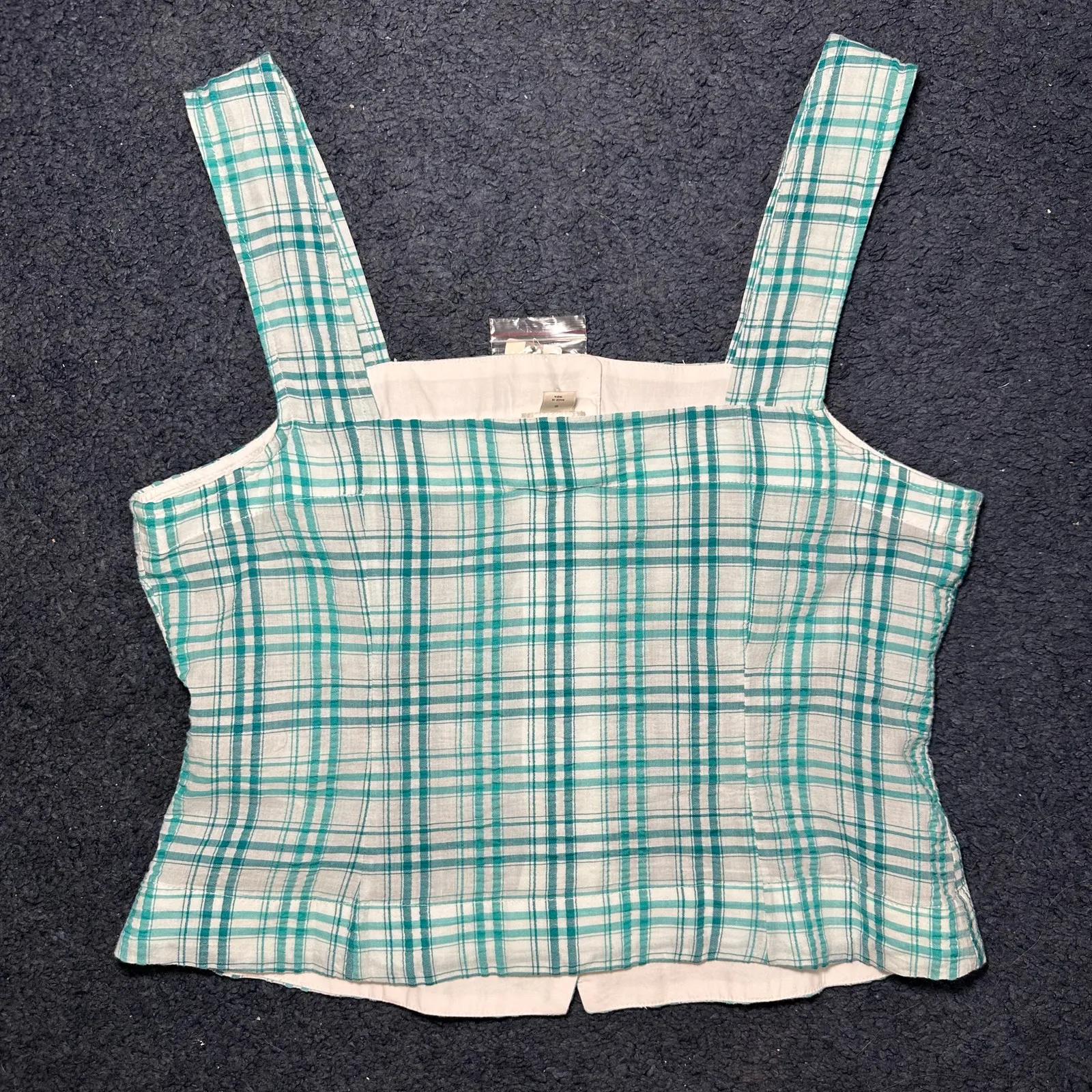 Anthropologie Maeve Square Neck Button Front Tank Size medium Blue - Image 11