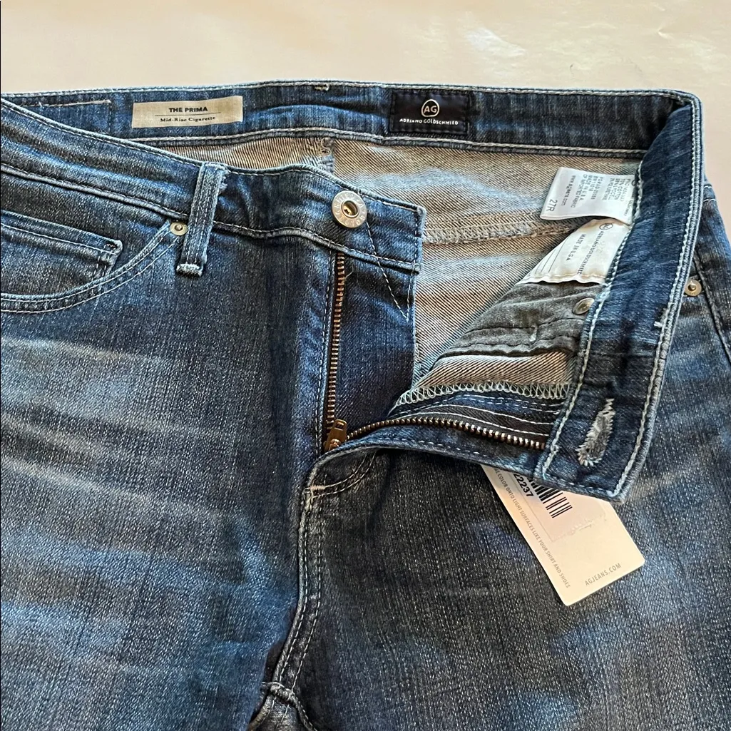 Ag Adriano Goldchmied The Prima Mid Rise Cigarette NWT Size 27 - Image 16