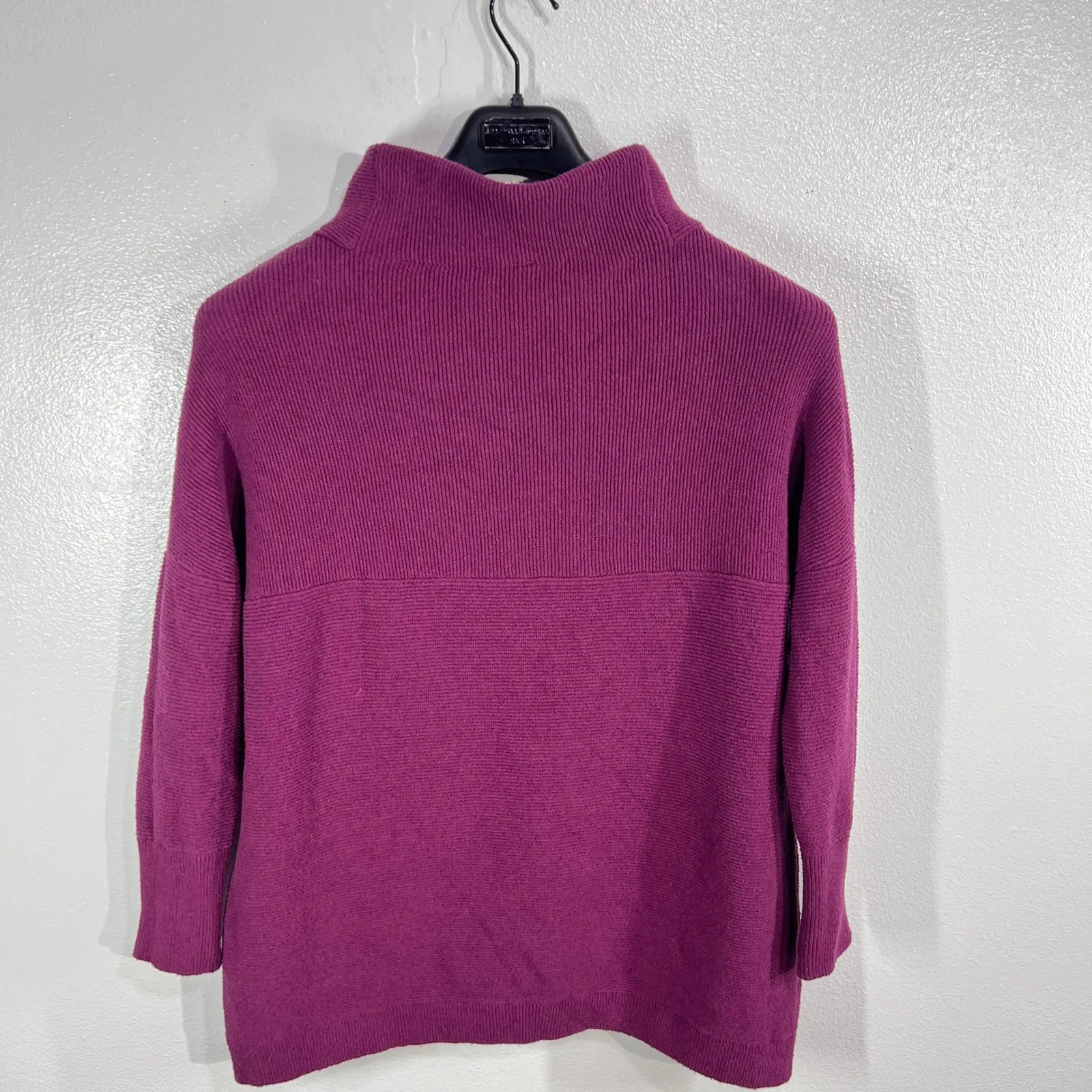 Free People Ottoman Slouchy Tunic Sweater SP Purple Oversized Long Sleeve - Image 3