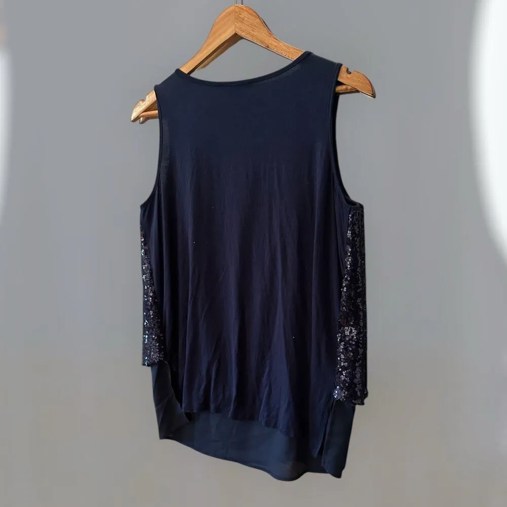 Ladies Sequined Sleeveless Top Diane Gilman DG2 size Small /Purple Purple - Image 2