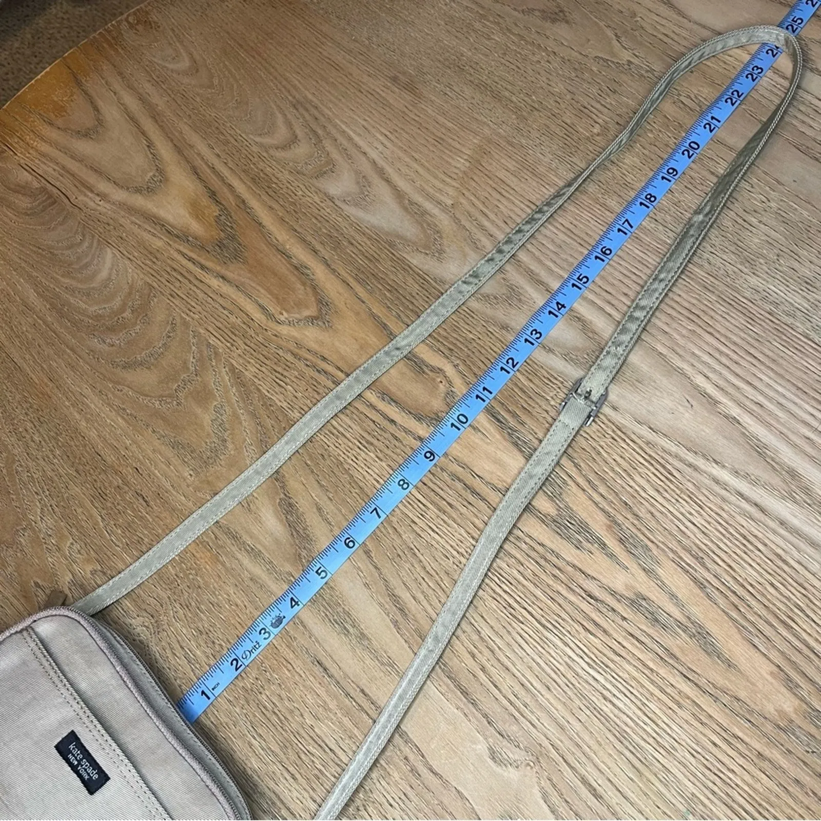 Vintage Kate Spade Y2K Crossbody Nylon Camera Bag 90s Beige Made In USA - Image 13