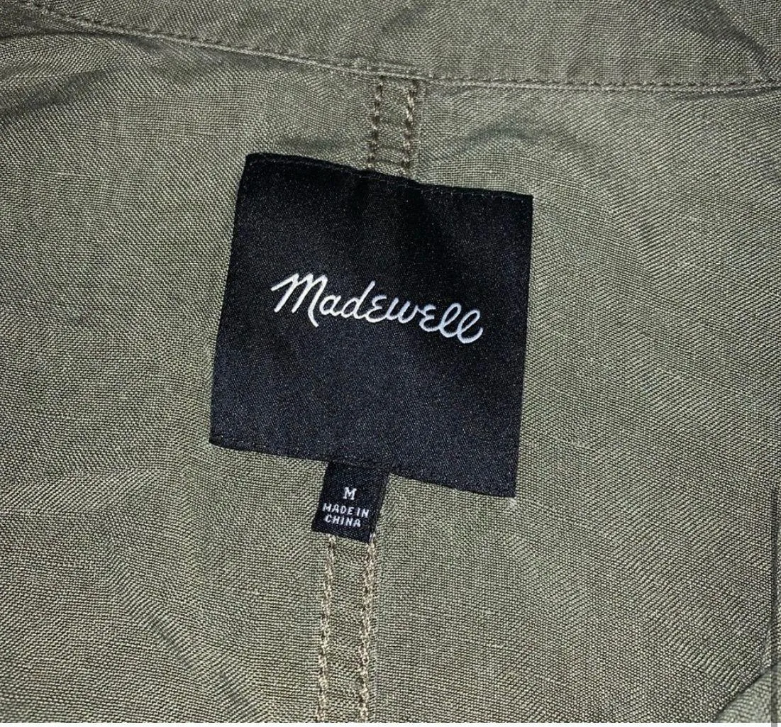 Olive Green linen blend cargo Jacket - Image 8