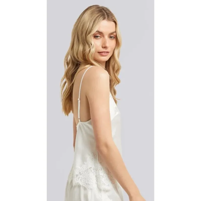 Homebodii Sian Luxury Satin White Lace Cami Sz. XS - Image 2