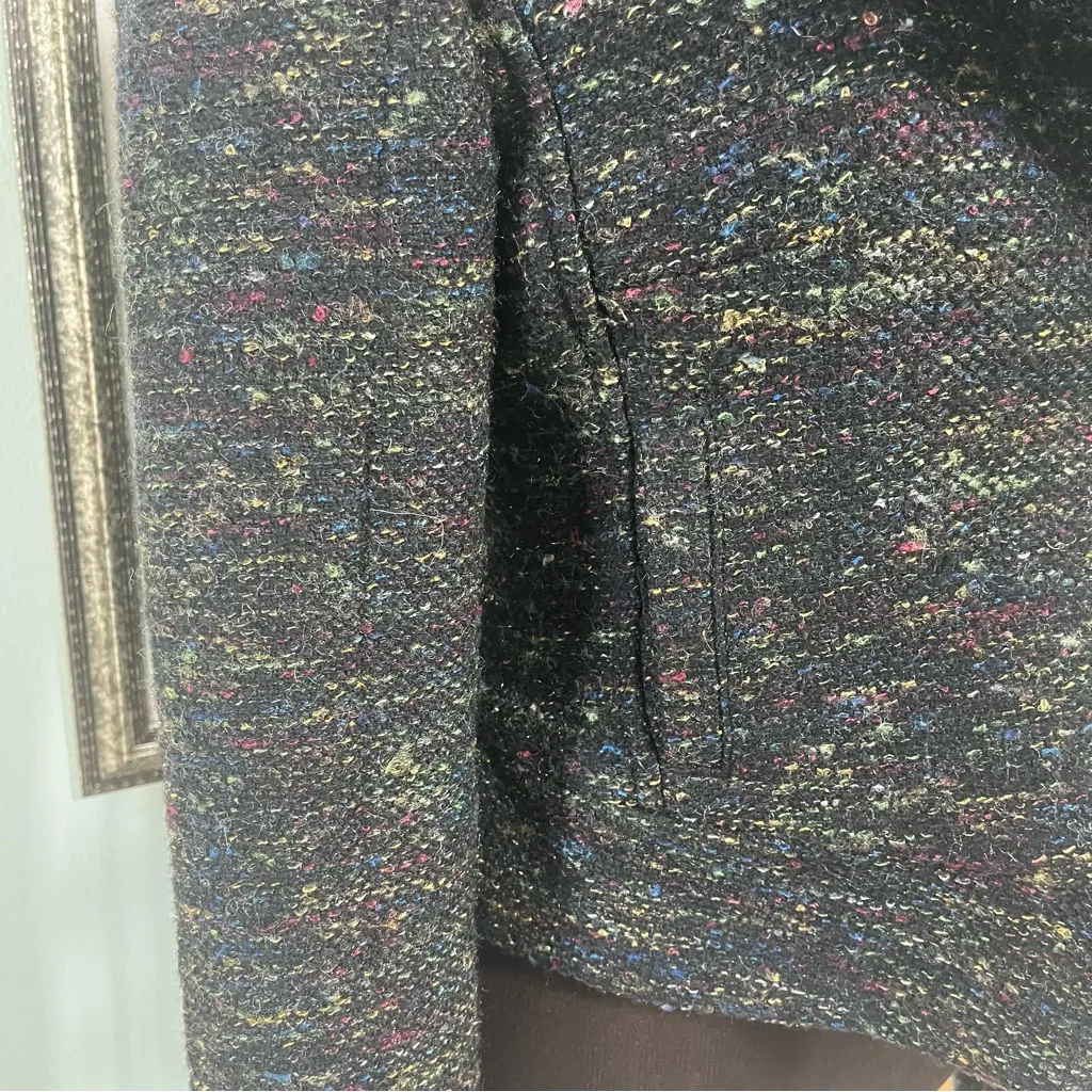 Willow & Clay Women’s Marled & Faux Leather Motorcycle Jacket Size S Moto Biker - Image 3