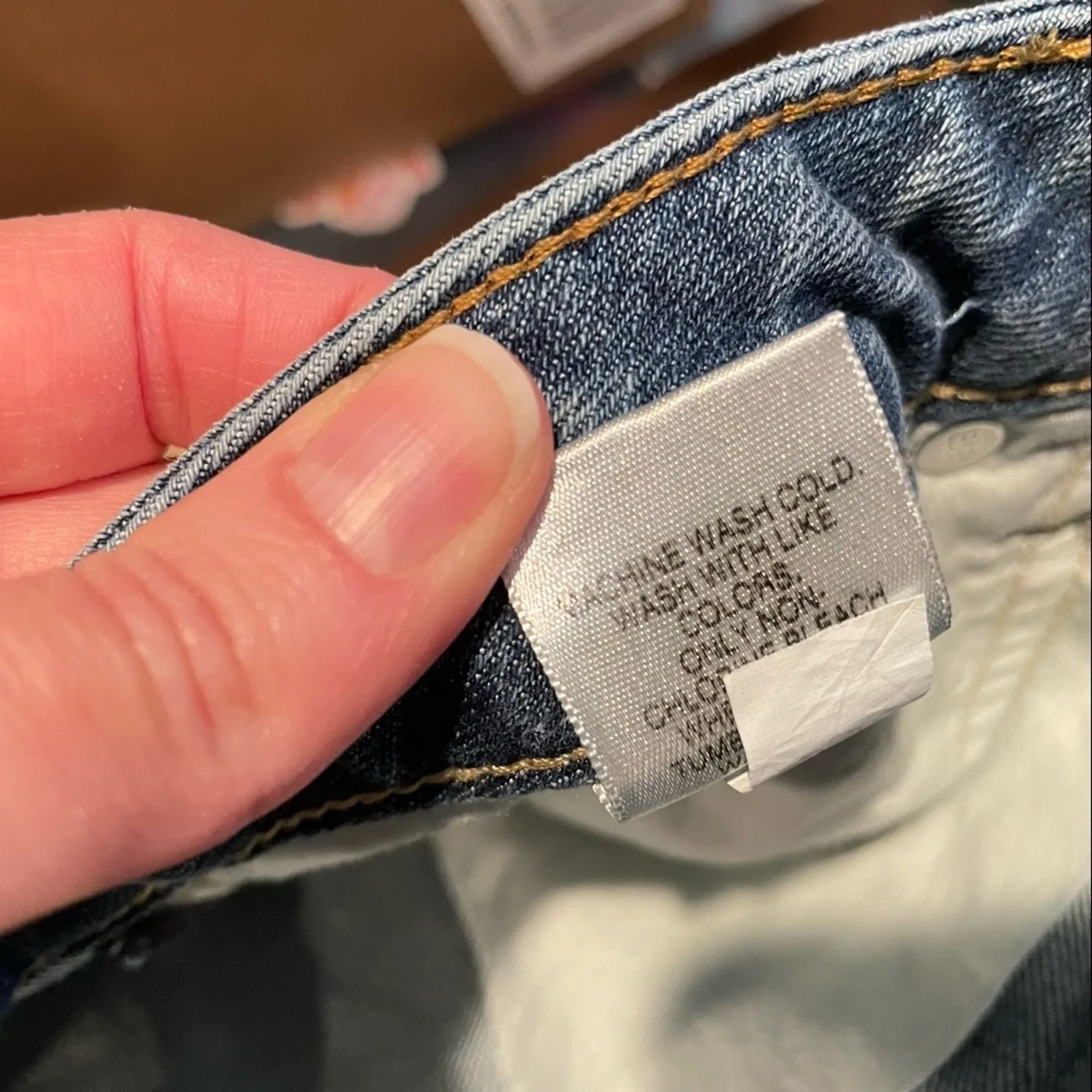 Banana Republic Blue Mid Rise Bootcut Jeans Womens 10 Flap Pocket Y2K Zip Fly - Image 9